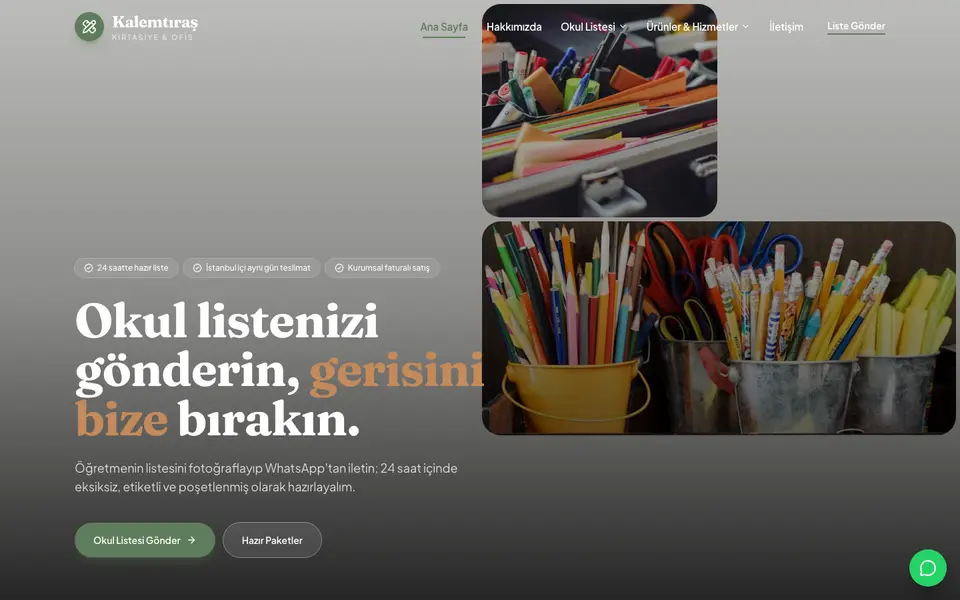 Kırtasiye · Bahar şablonu