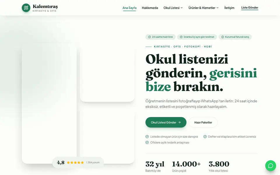 Kırtasiye · Doğal şablonu