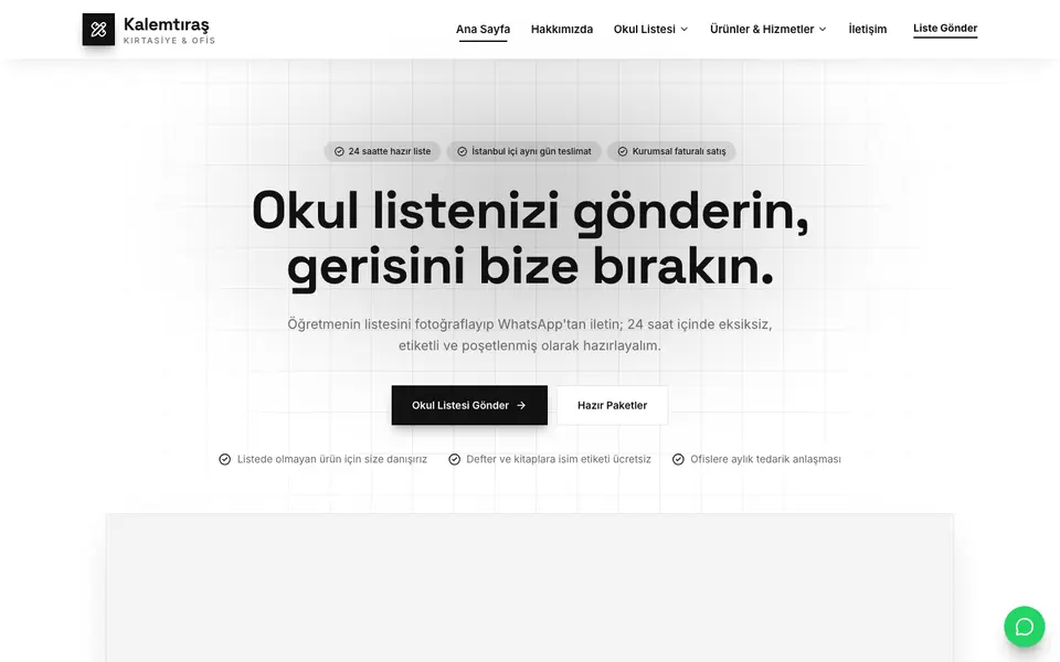 Kırtasiye · Minimal şablonu