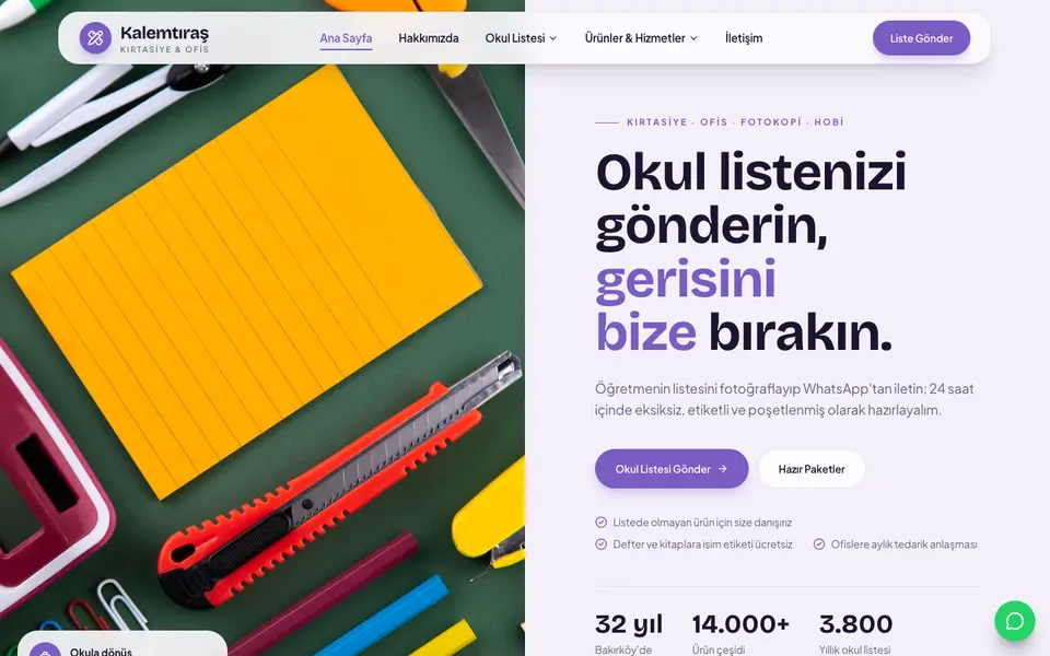 Kırtasiye · Pastel şablonu