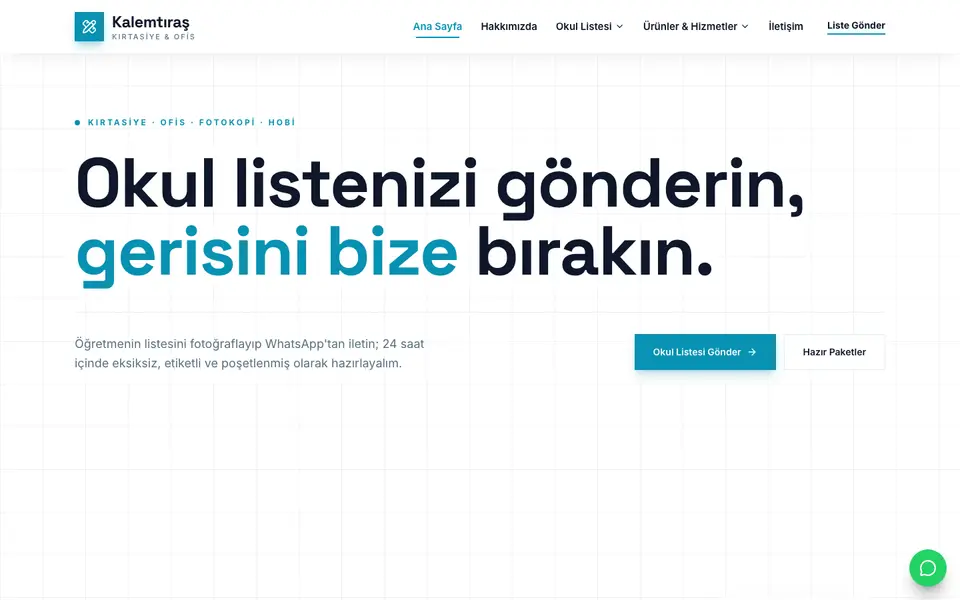Kırtasiye · Teknik şablonu