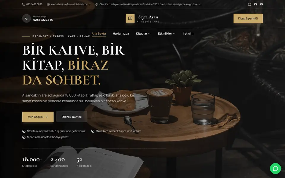 Kitabevi · Lüks şablonu