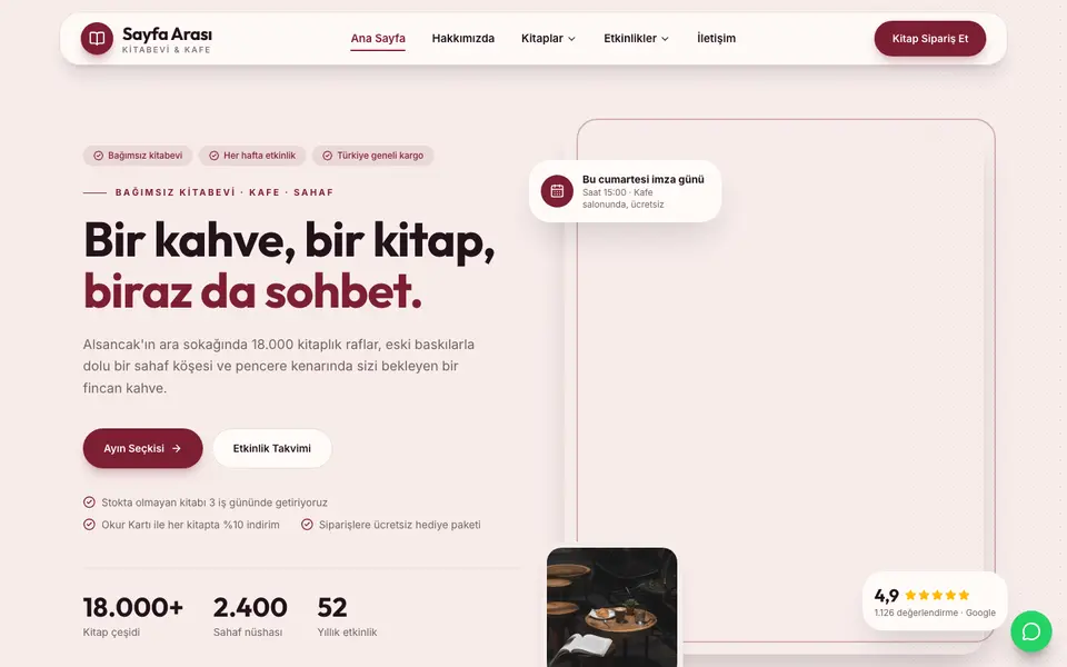Kitabevi · Modern şablonu