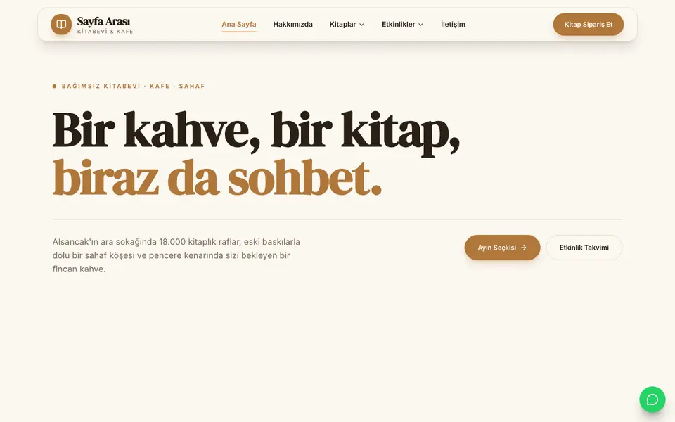 Kitabevi · Vitrin şablonu