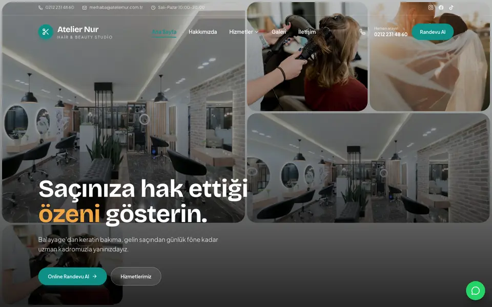 Kuaför & Güzellik · Mozaik şablonu