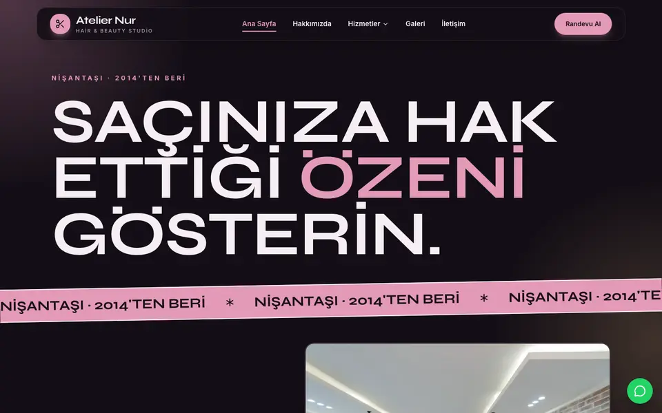 Kuaför & Güzellik · Neon şablonu