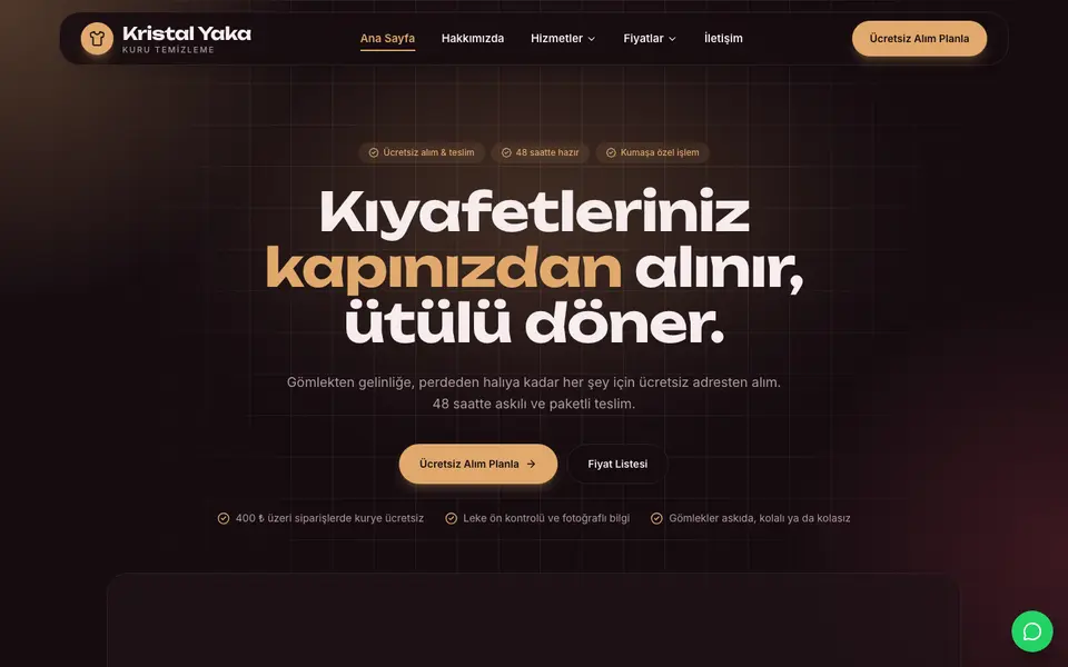 Kuru Temizleme · Cam şablonu