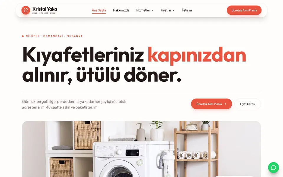 Kuru Temizleme · Canlı şablonu