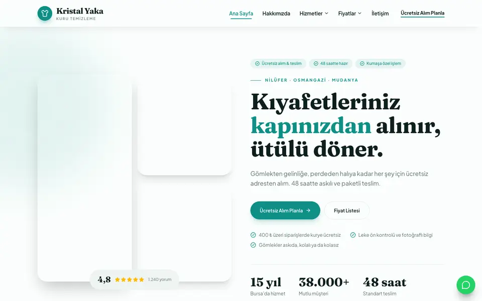 Kuru Temizleme · Doğal şablonu