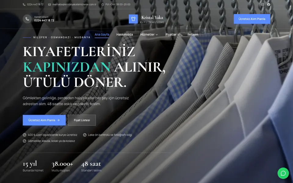 Kuru Temizleme · Lüks şablonu