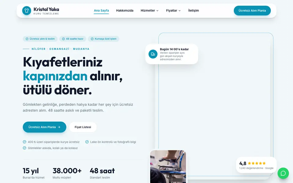Kuru Temizleme · Modern şablonu
