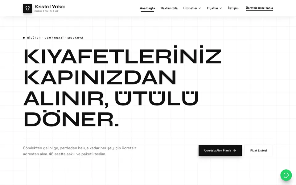 Kuru Temizleme · Monokrom şablonu