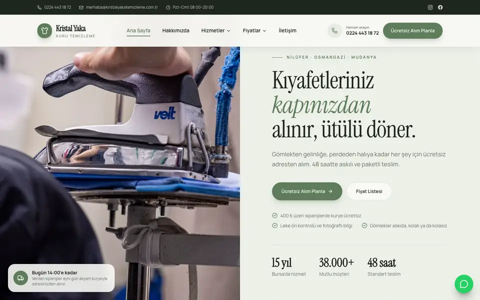 Kuru Temizleme · Retro şablonu