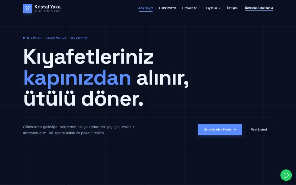 Kuru Temizleme · Teknik şablonu
