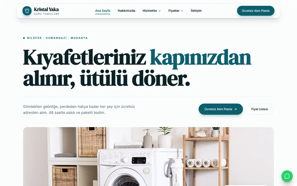Kuru Temizleme · Vitrin şablonu