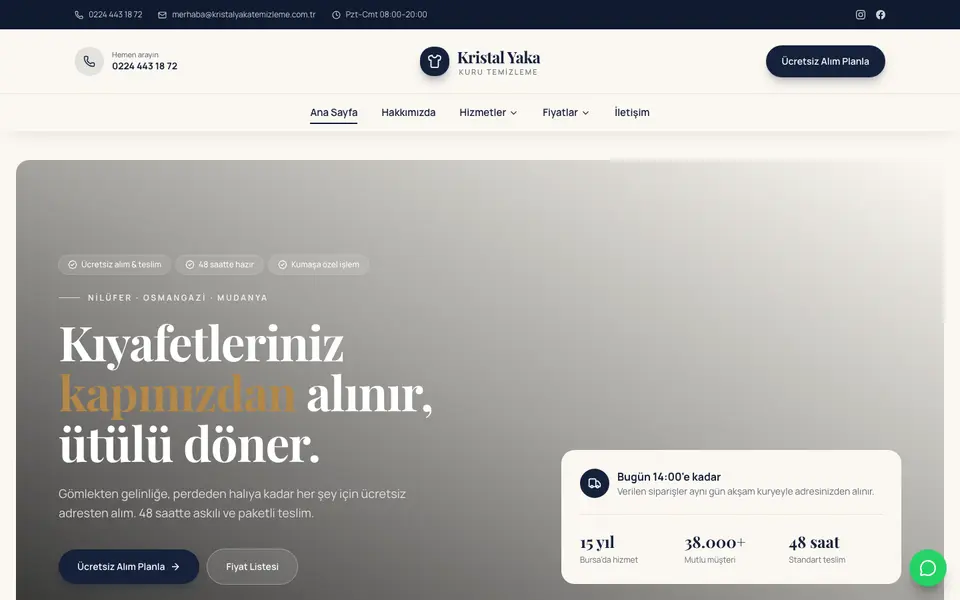 Kuru Temizleme · Zarif şablonu