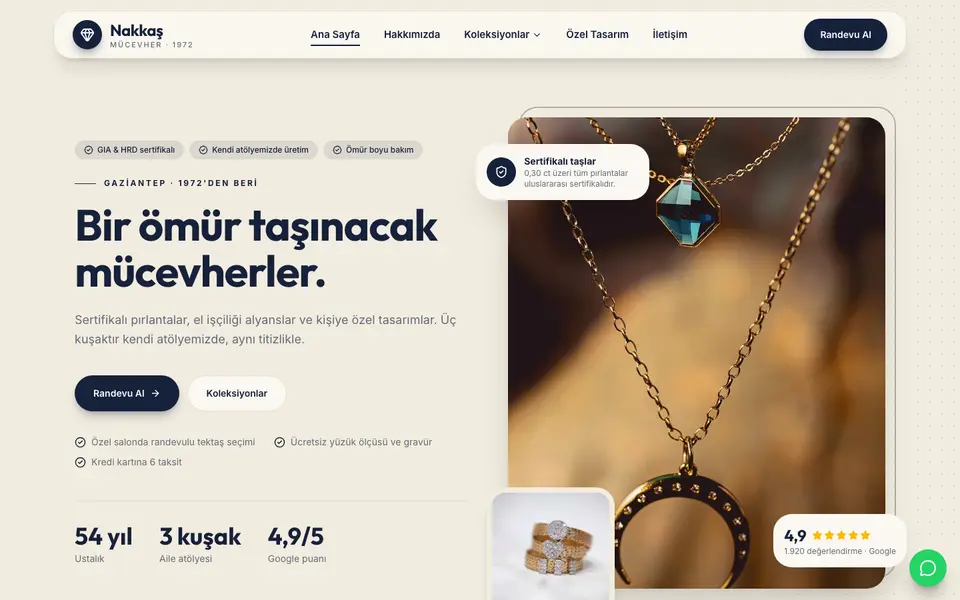 Kuyumcu · Modern şablonu