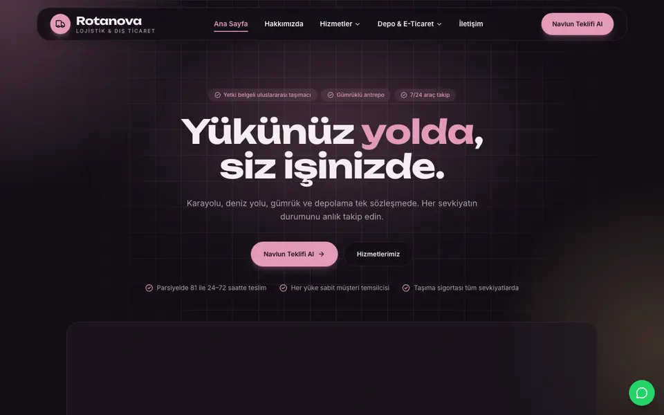 Lojistik · Cam şablonu