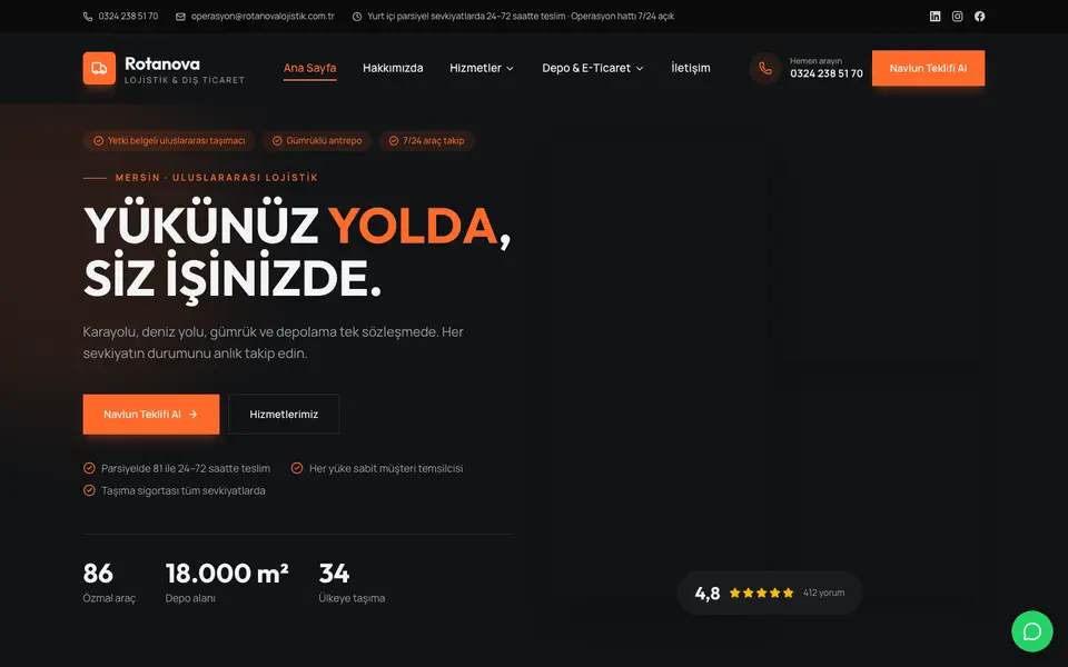 Lojistik · Cesur şablonu