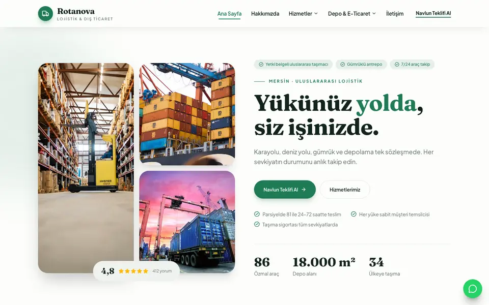 Lojistik · Doğal şablonu