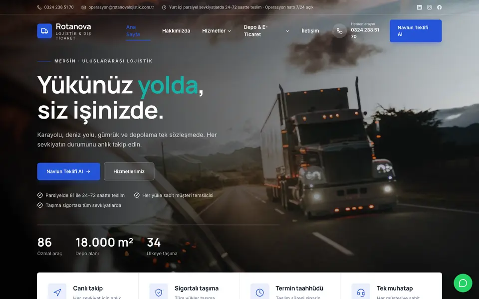 Lojistik · Kurumsal şablonu