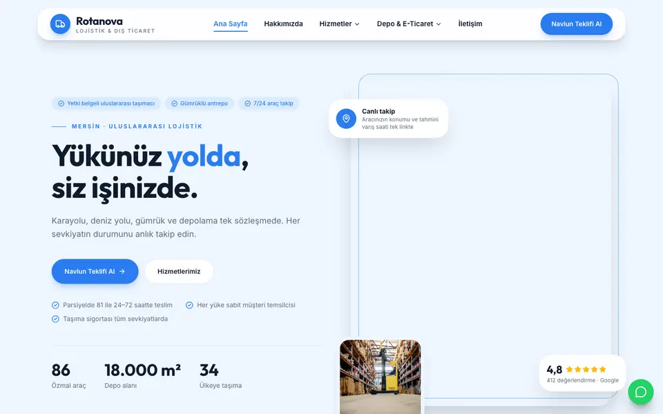 Lojistik · Modern şablonu