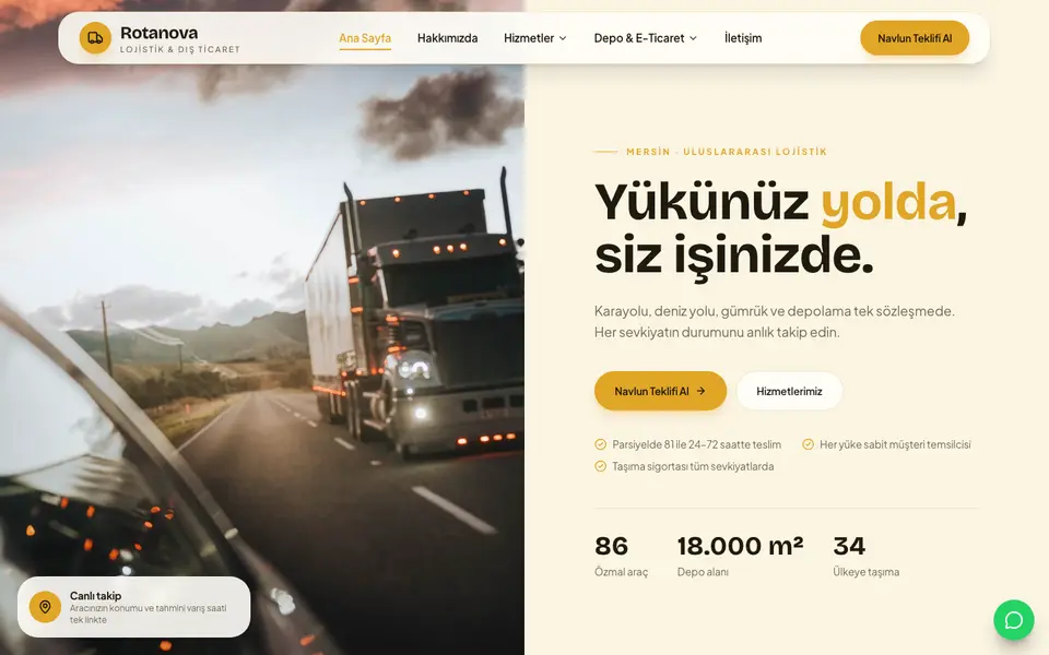 Lojistik · Pastel şablonu