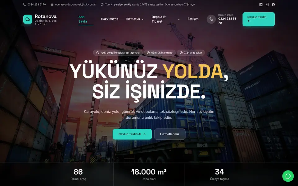 Lojistik · Sahne şablonu