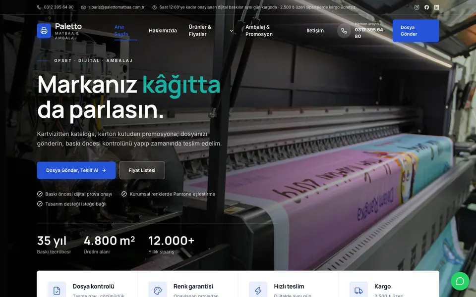 Matbaa · Kurumsal şablonu