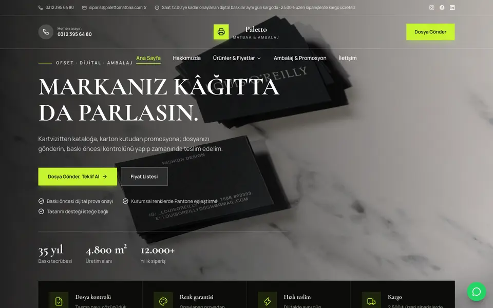 Matbaa · Lüks şablonu