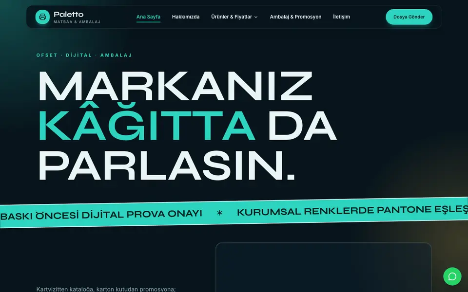 Matbaa · Neon şablonu