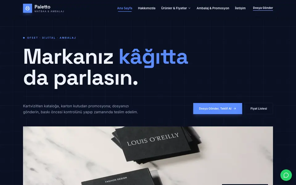 Matbaa · Teknik şablonu