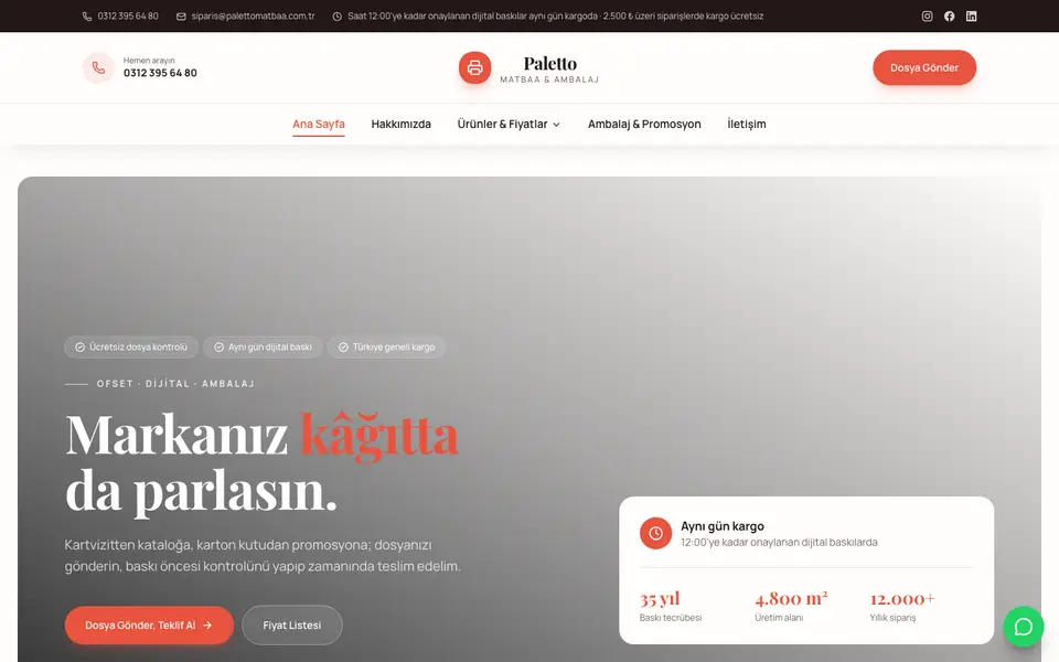 Matbaa · Zarif şablonu