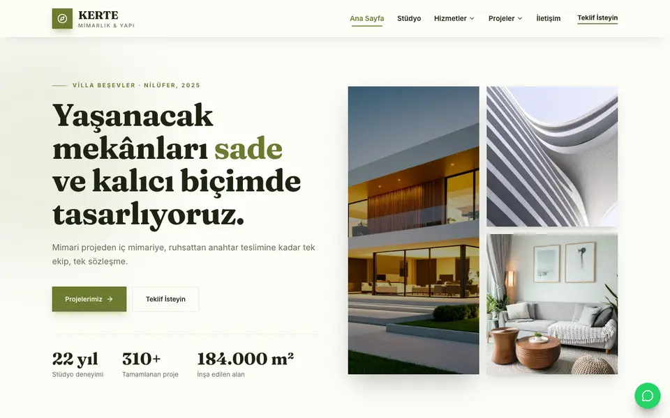 Mimarlık & İnşaat · Atölye şablonu