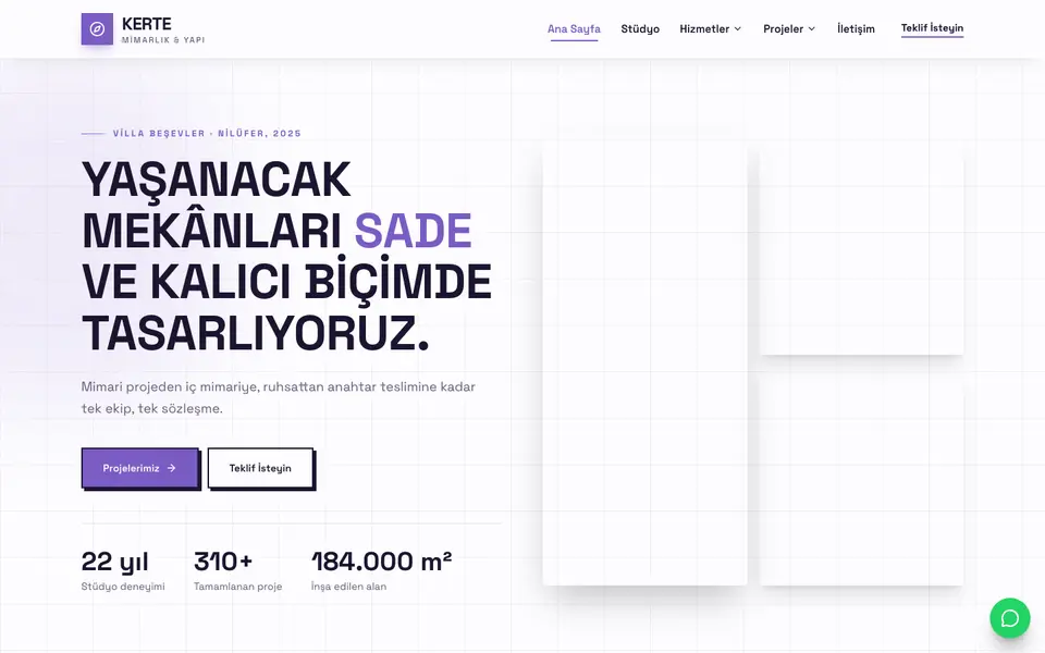 Mimarlık & İnşaat · Brutal şablonu