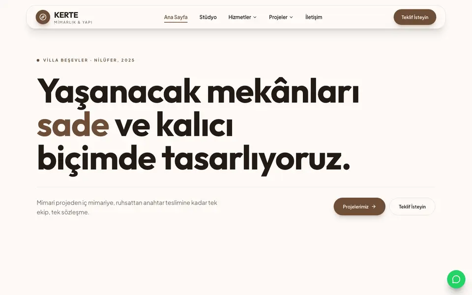 Mimarlık & İnşaat · Canlı şablonu