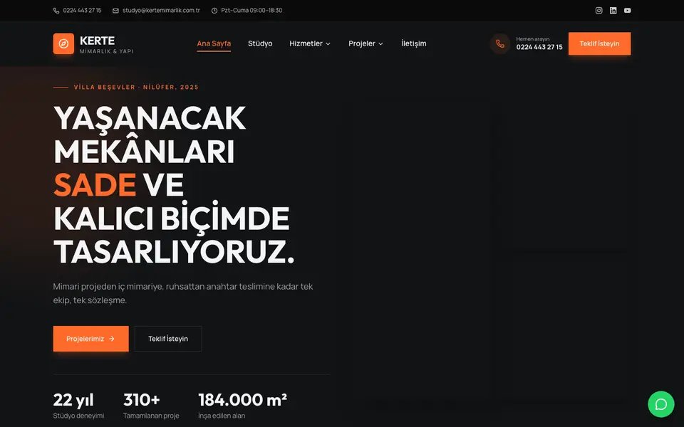 Mimarlık & İnşaat · Cesur şablonu