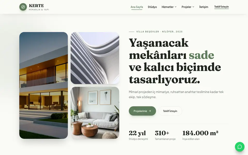 Mimarlık & İnşaat · Doğal şablonu