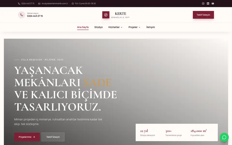 Mimarlık & İnşaat · Elit şablonu