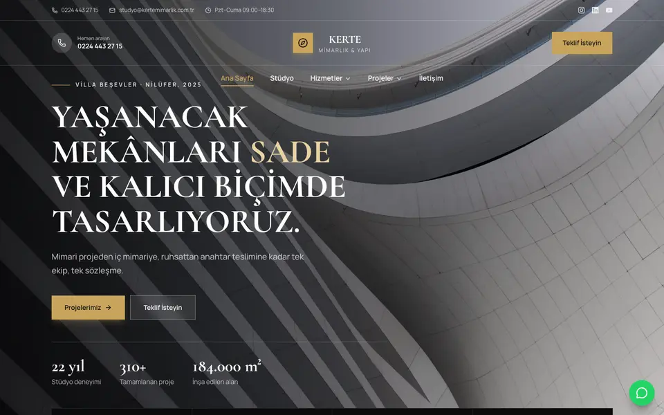Mimarlık & İnşaat · Lüks şablonu