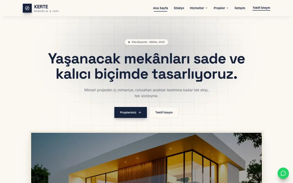 Mimarlık & İnşaat · Minimal şablonu