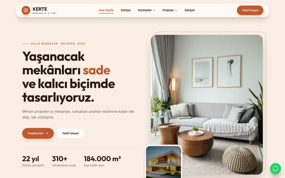 Mimarlık & İnşaat · Modern şablonu