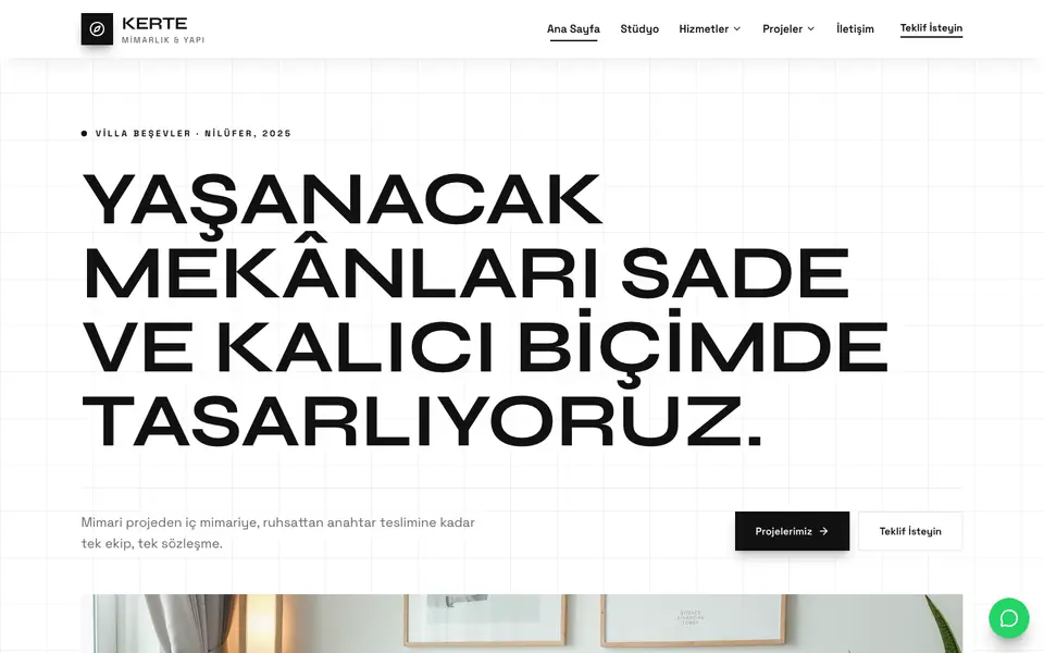 Mimarlık & İnşaat · Monokrom şablonu