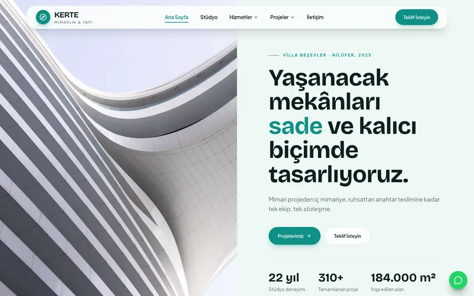 Mimarlık & İnşaat · Pastel şablonu