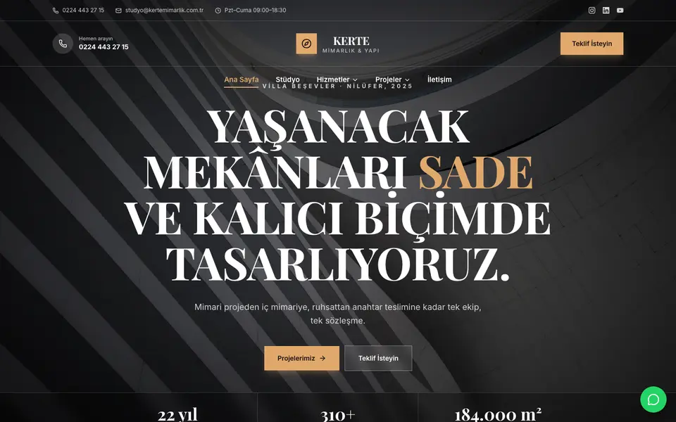 Mimarlık & İnşaat · Prestij şablonu