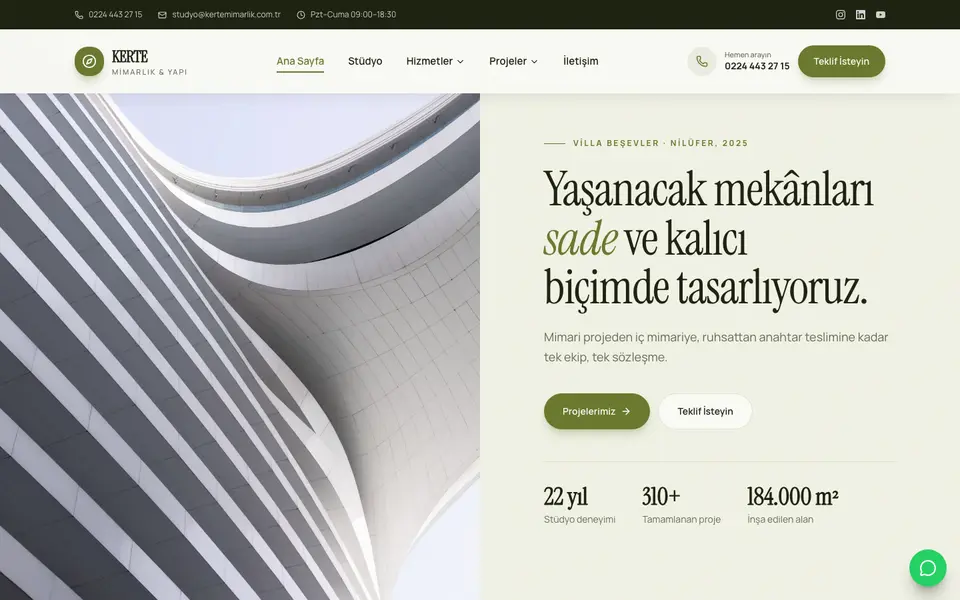 Mimarlık & İnşaat · Retro şablonu