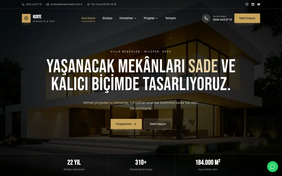 Mimarlık & İnşaat · Sinema şablonu