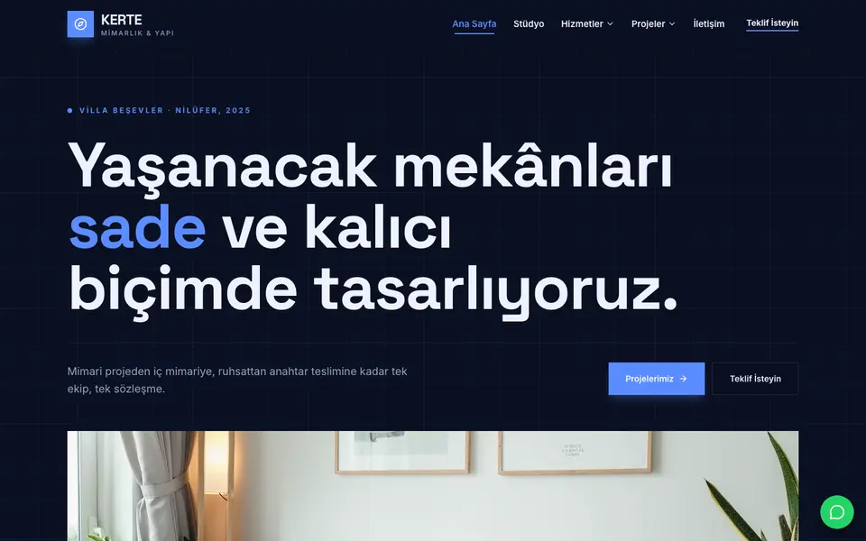 Mimarlık & İnşaat · Teknik şablonu