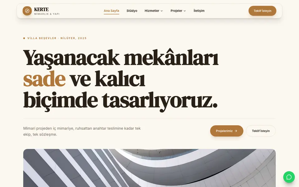 Mimarlık & İnşaat · Vitrin şablonu