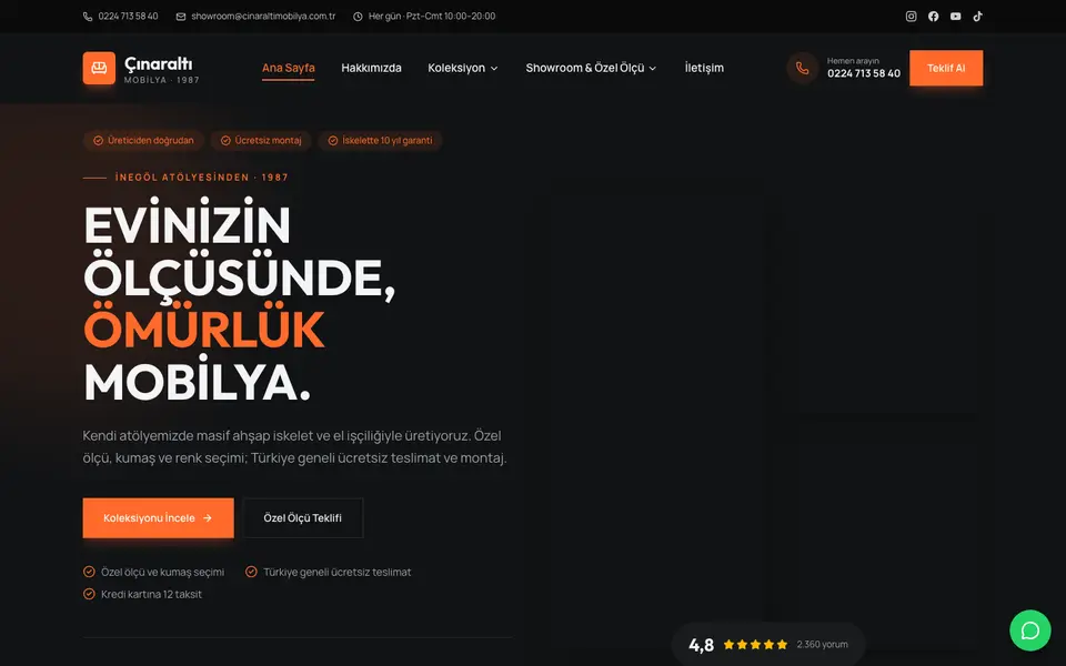Mobilya · Cesur şablonu